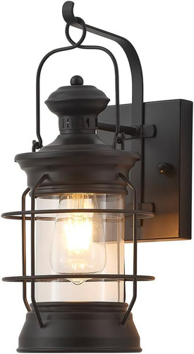 Black farmhouse wall sconce - black,